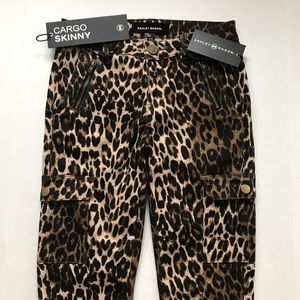 Ashley Mason Leopard Cargo Skinny Jeans